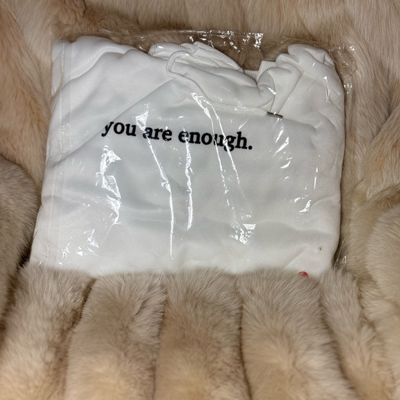 White Hoodie with Inspirational Text - Picture 3 of 3